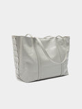 Bolso Shopper De Piel Con Tachuelas