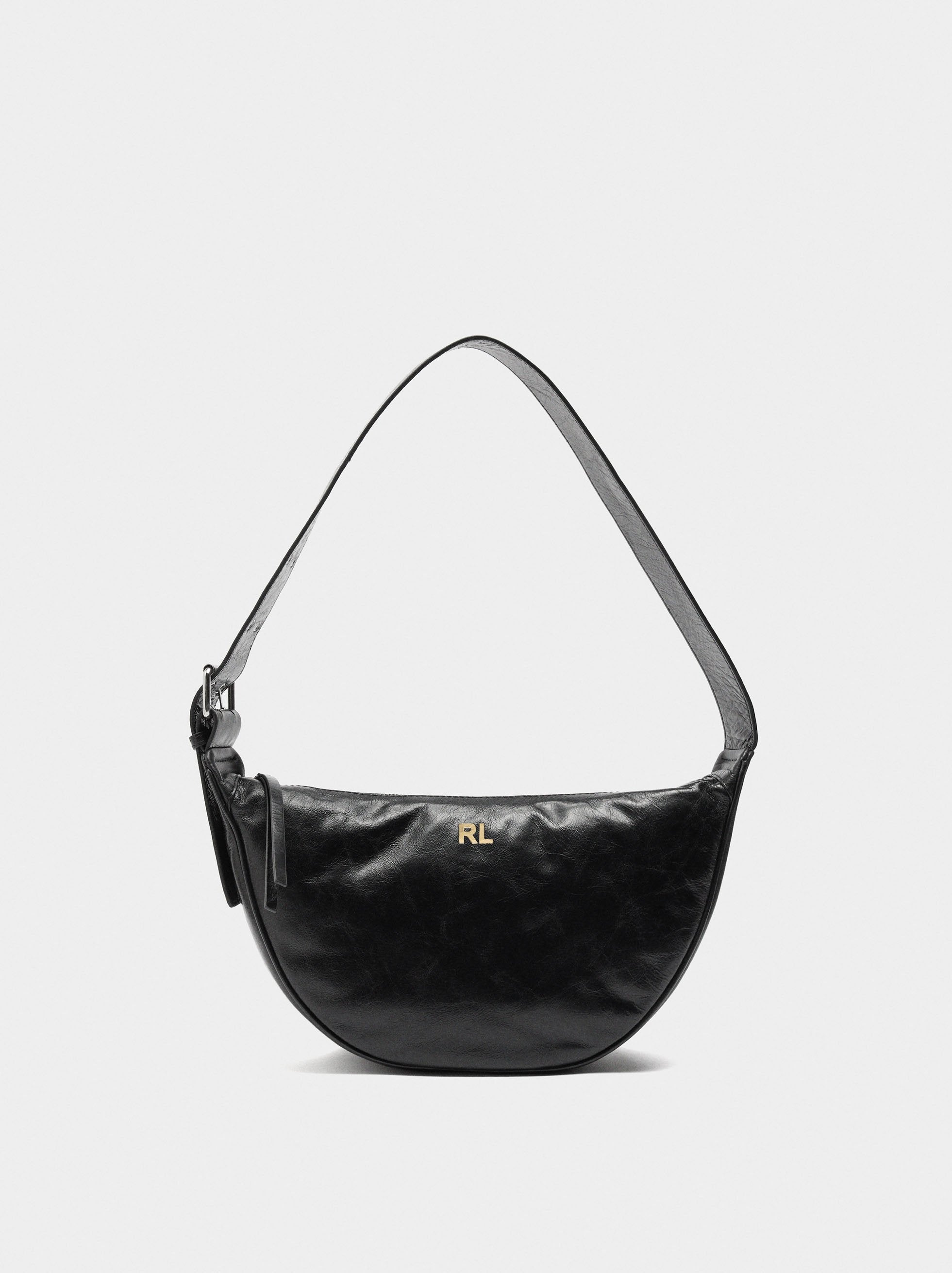 Bolso Hobo De Piel Con Tachuelas