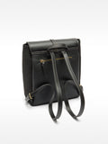 Mochila Efecto Piel Con Solapa