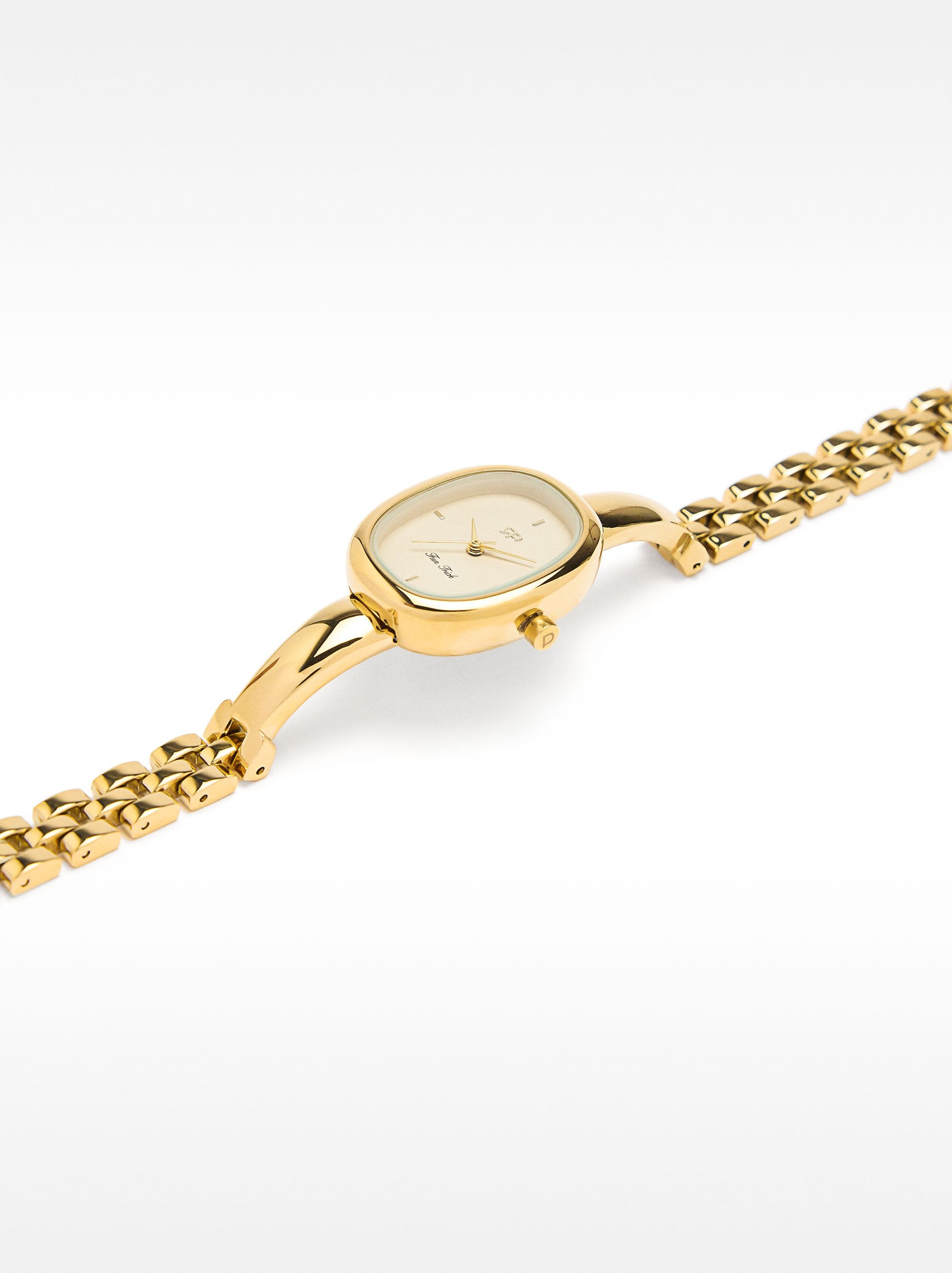 Reloj Ovalado Dorado