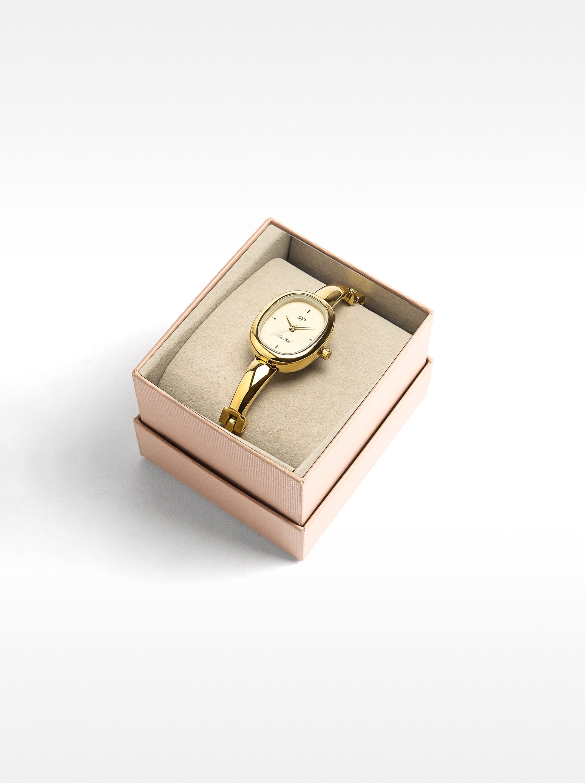 Reloj Ovalado Dorado