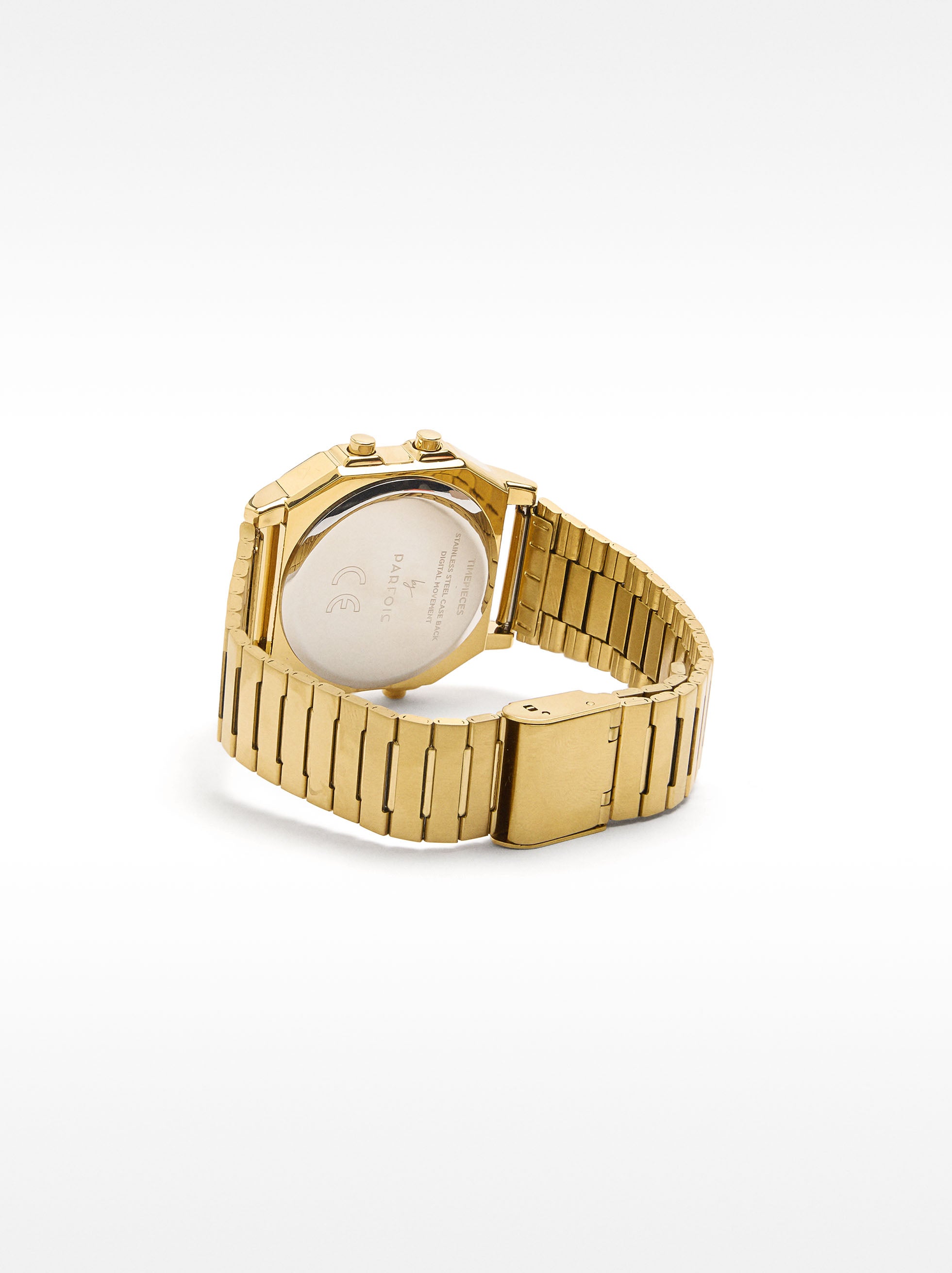 Reloj Digital Con Pulsera De Acero Inoxidable