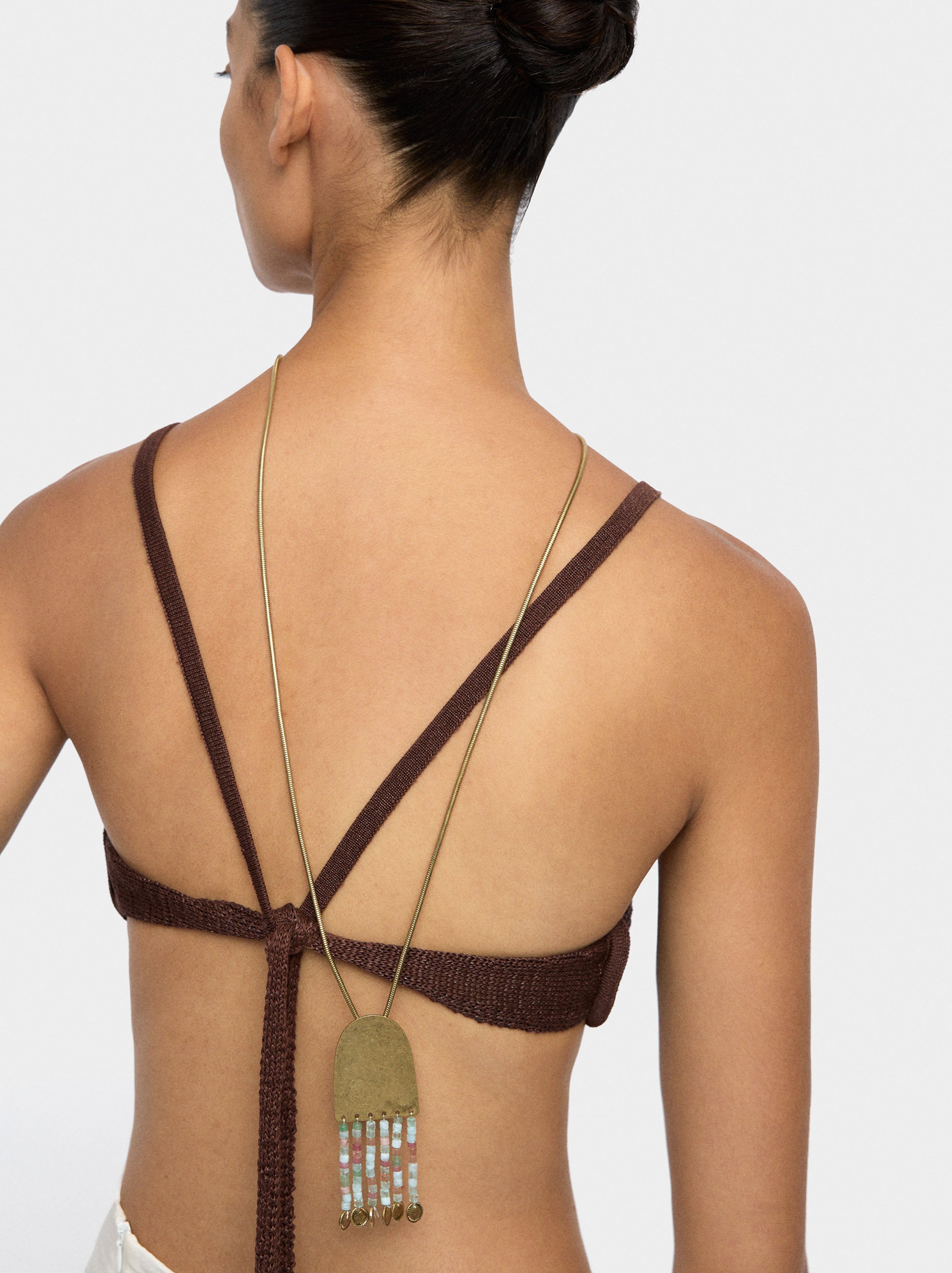 Collar Con Colgante De Piedras