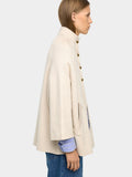 Poncho De Punto Con Cuello Alto