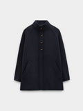 Poncho De Punto Con Cuello Alto