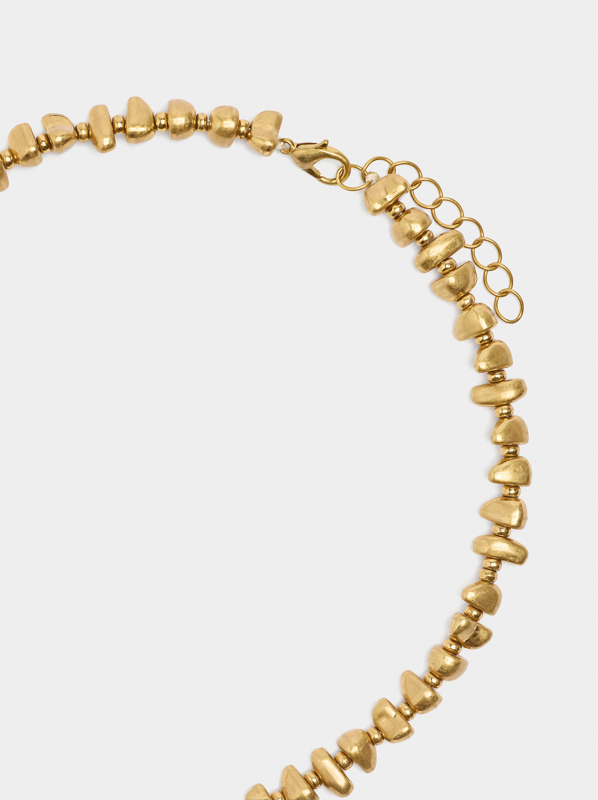 Collar Con Colgantes Mano Y Piedras