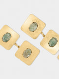 Pendientes Largos Cuadrados Con Piedras