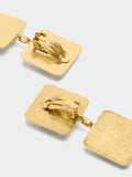 Pendientes Largos Cuadrados Con Piedras