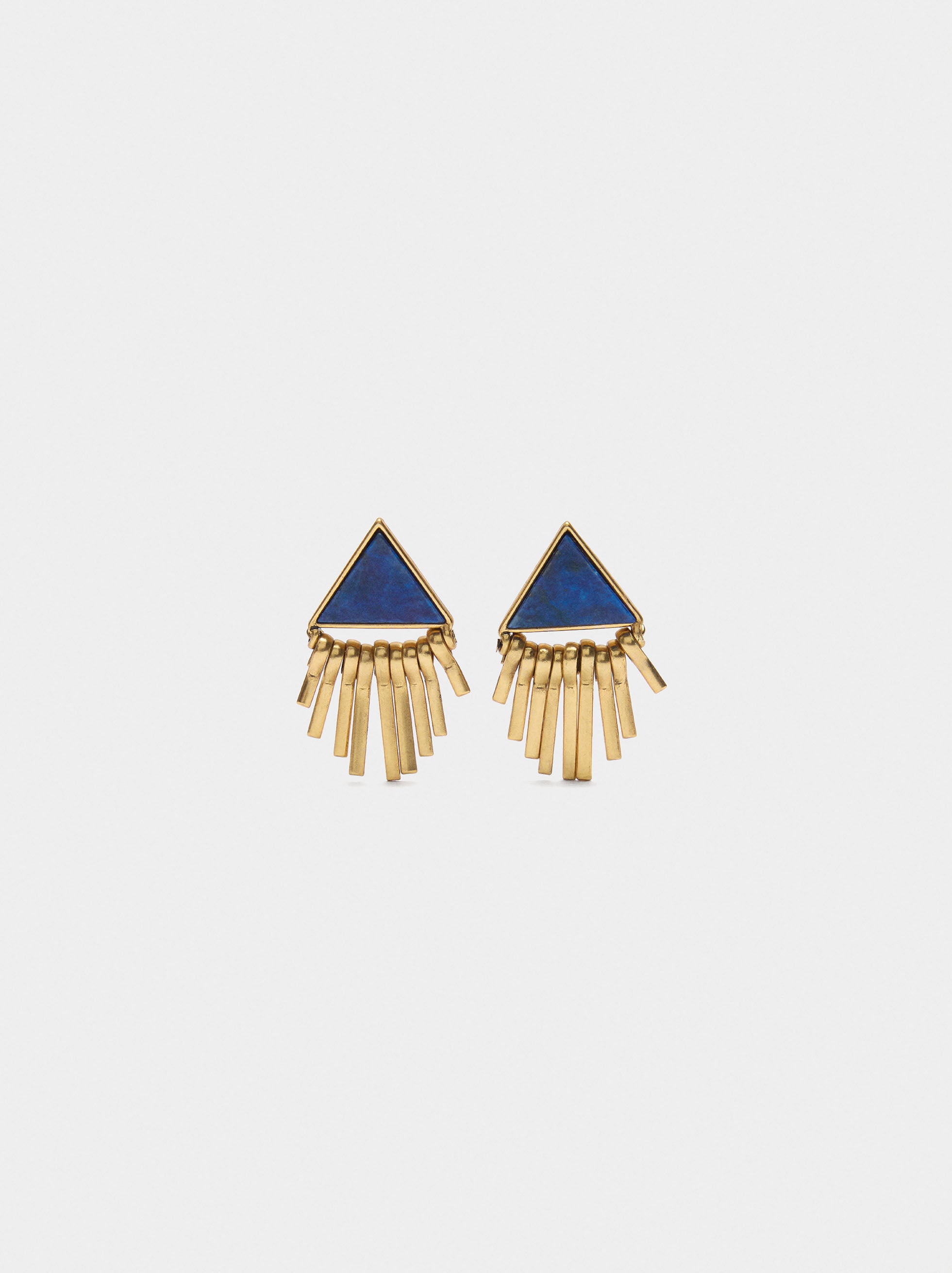 Pendientes Triangulares Con Piedra