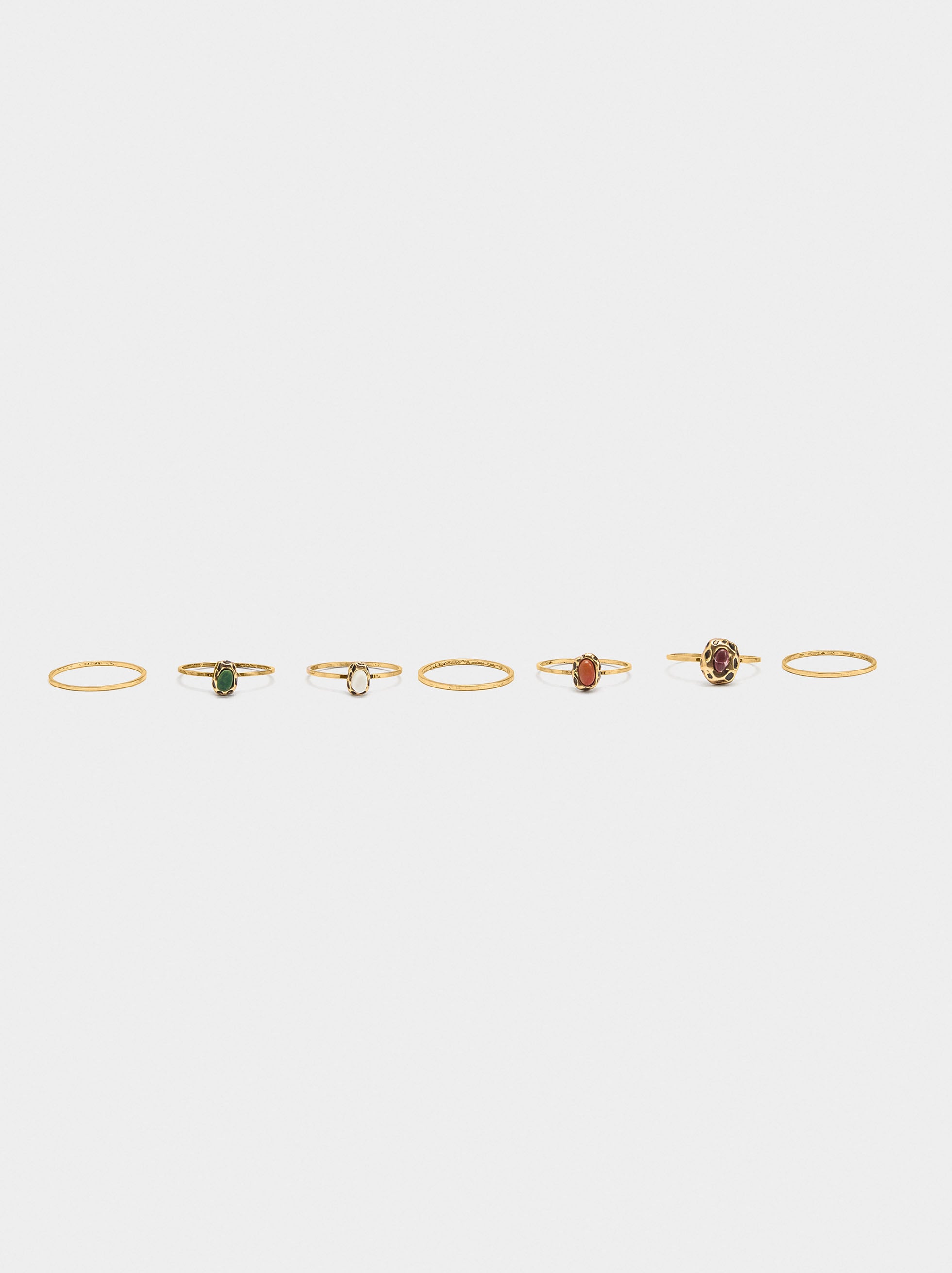 Set De Anillos Con Piedras
