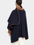Poncho De Punto Con Detalle De Costura