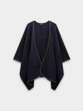 Poncho De Punto Con Detalle De Costura