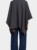 Poncho De Punto Con Detalle De Costura