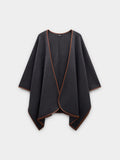 Poncho De Punto Con Detalle De Costura