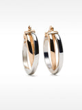 Set De Pendientes Y Anillos Bicolor