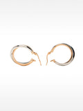 Set De Pendientes Y Anillos Bicolor