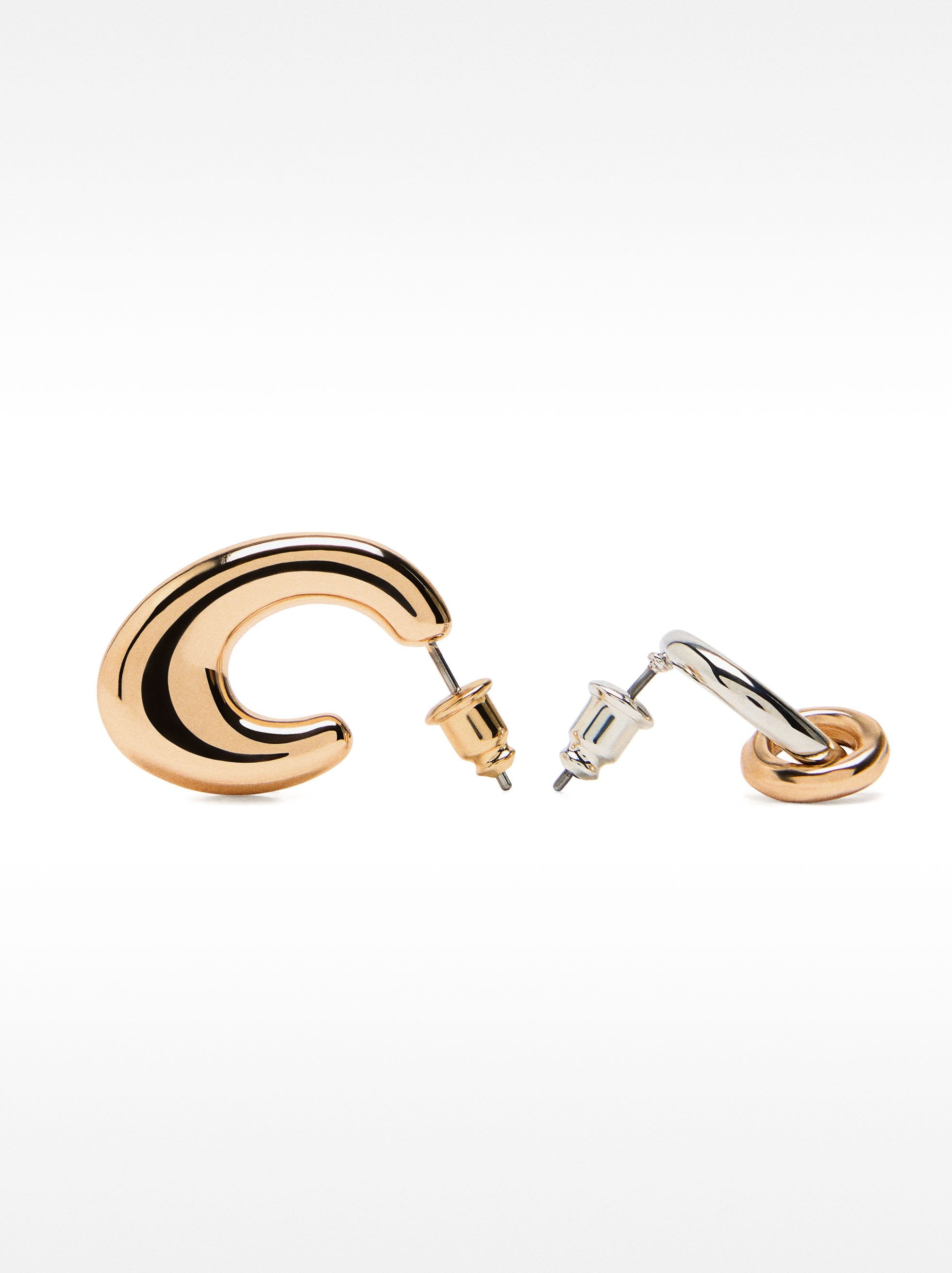 Set De Collar Y Pendientes Bicolor