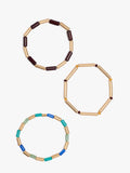 Set De Pulseras Elásticas Con Resina
