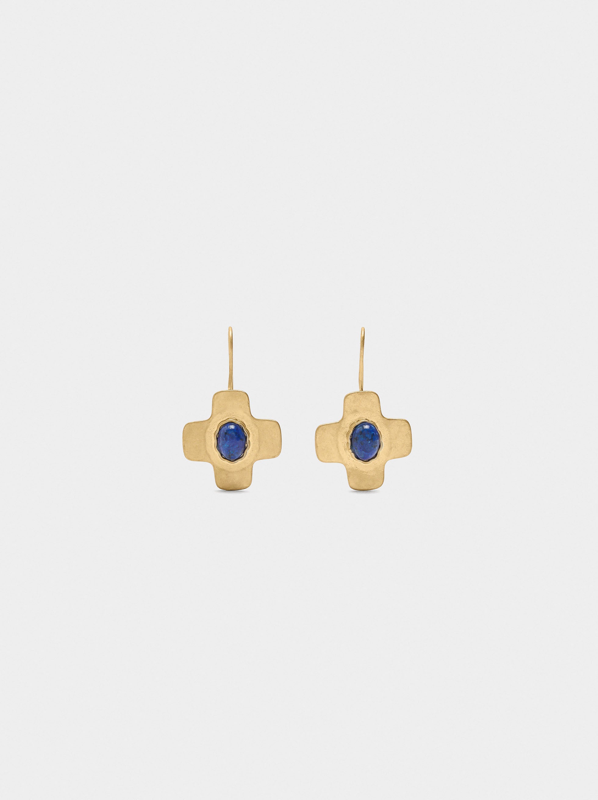Pendientes Cruz Con Piedra