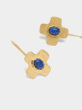 Pendientes Cruz Con Piedra