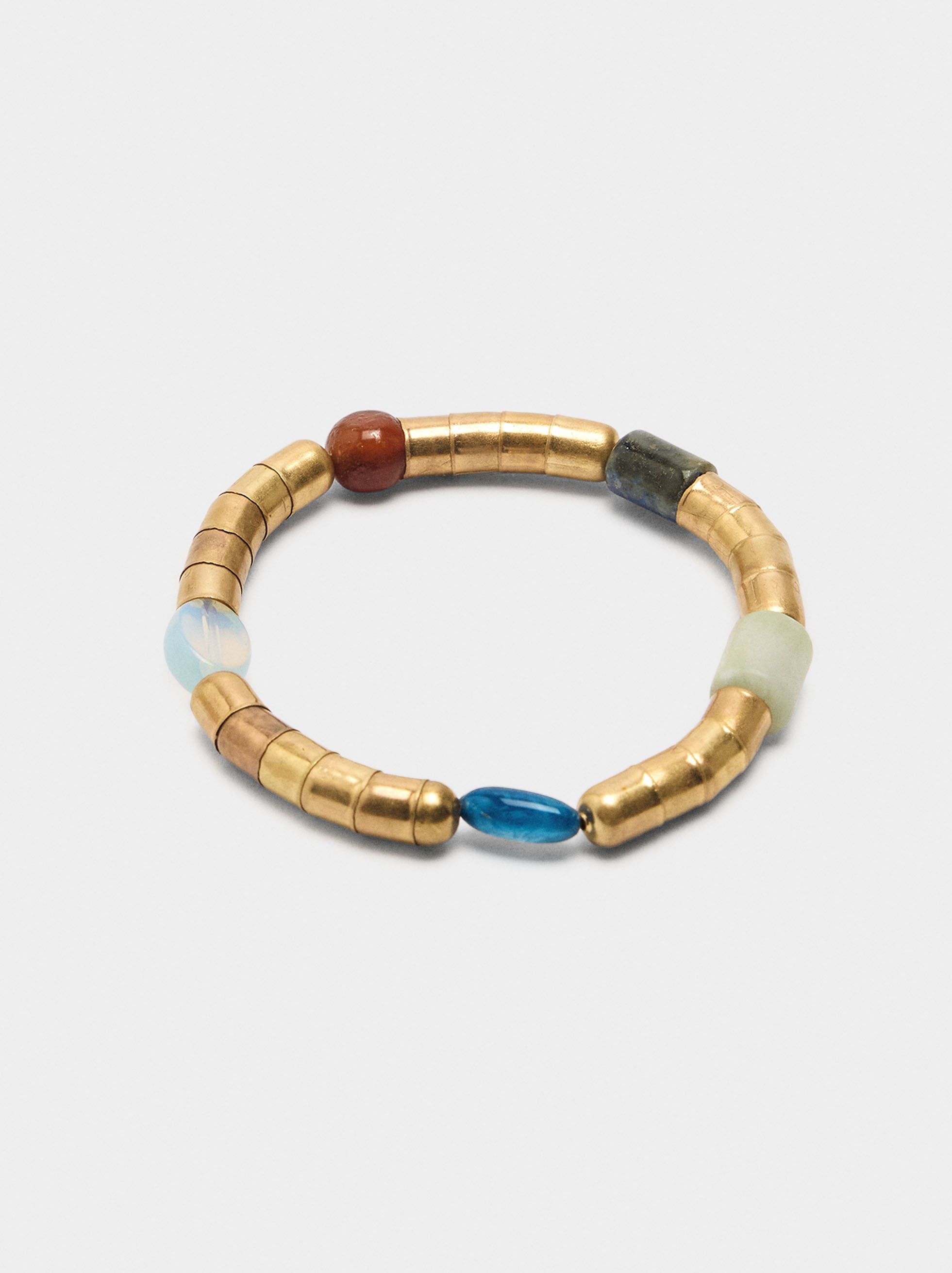 Set De Pulseras Elásticas Con Piedras