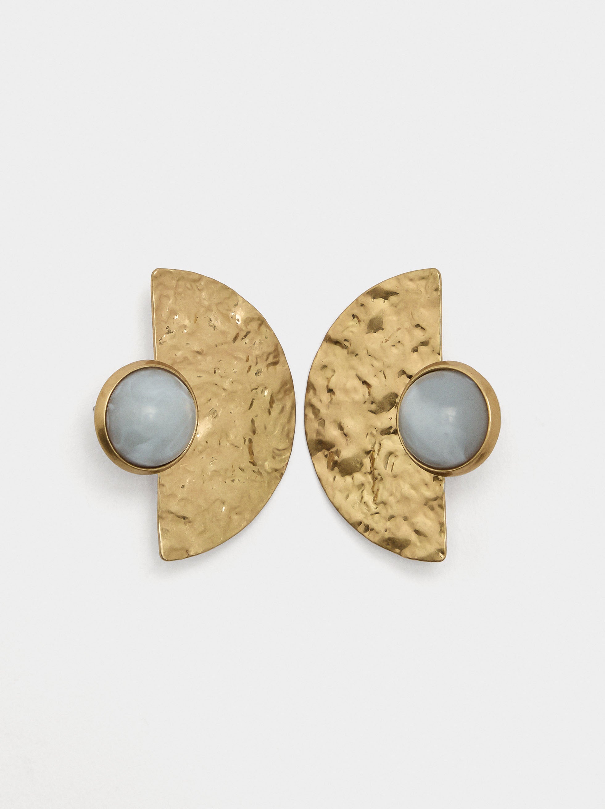 Pendientes Abanico Con Resina