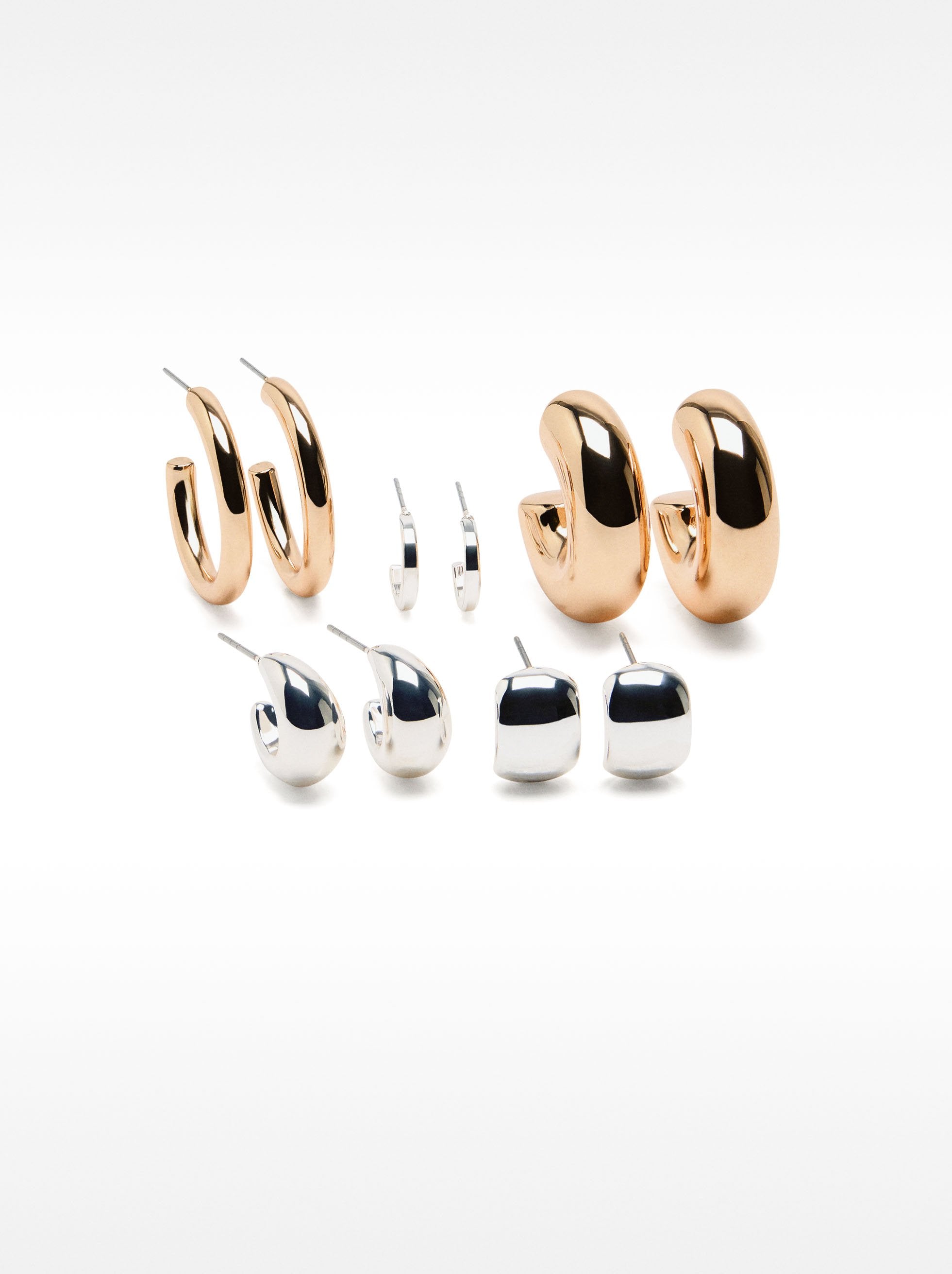 Set De Pendientes Bicolor