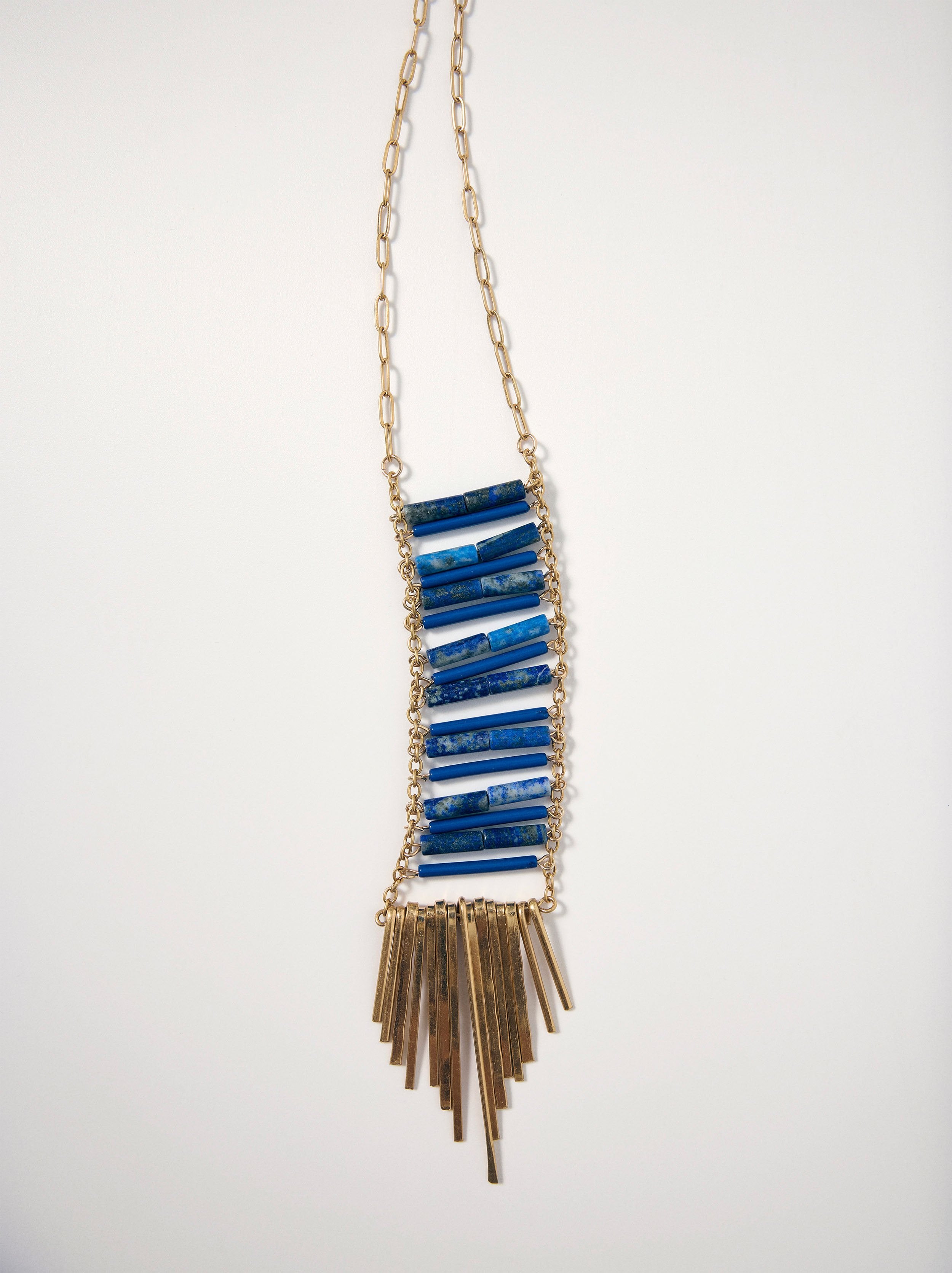 Collar Largo Colgante De Piedra