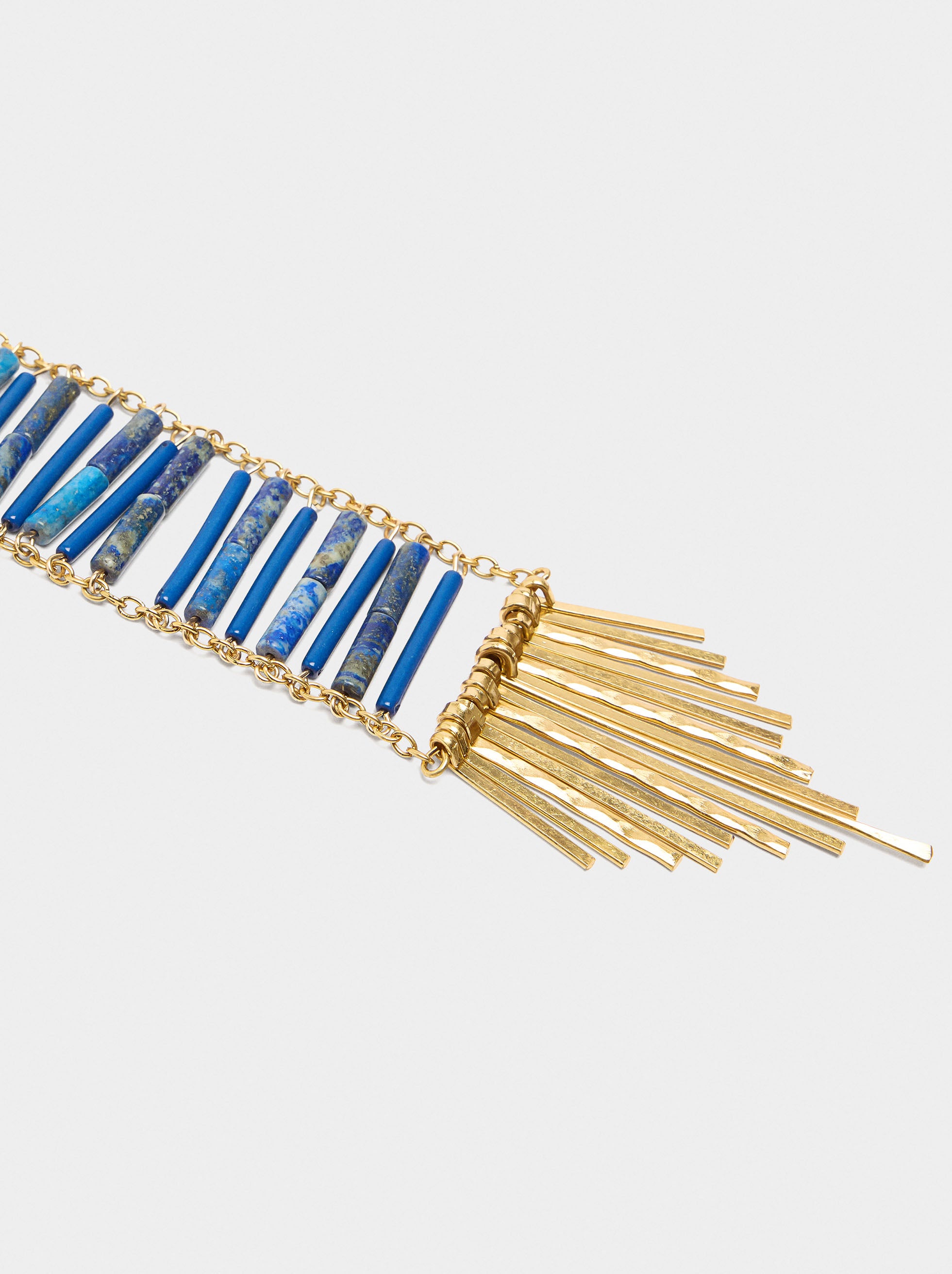 Collar Largo Colgante De Piedra