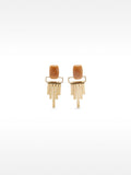 Pendientes Largos Con Piedra