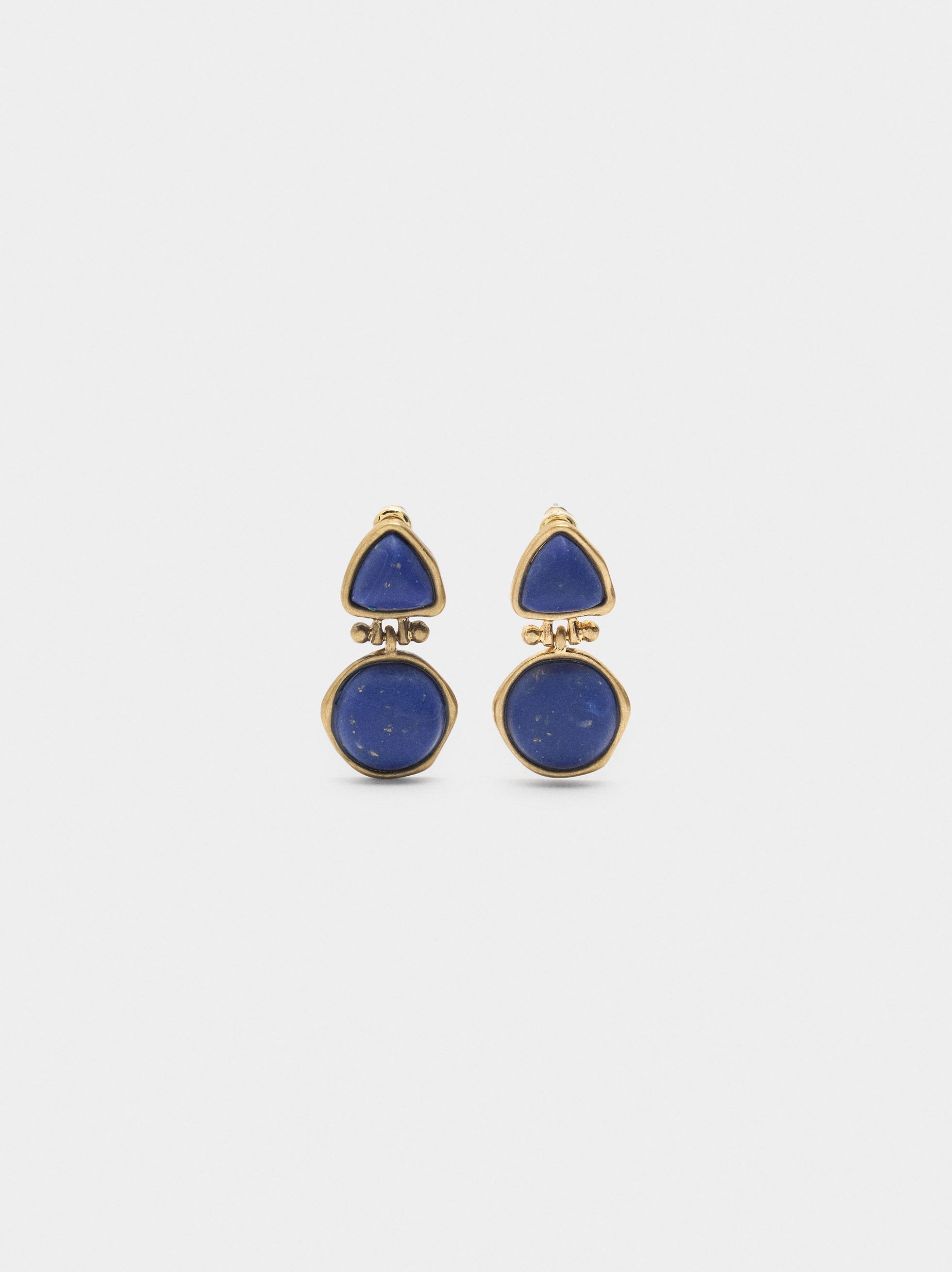 Pendientes Geométricos Con Piedras