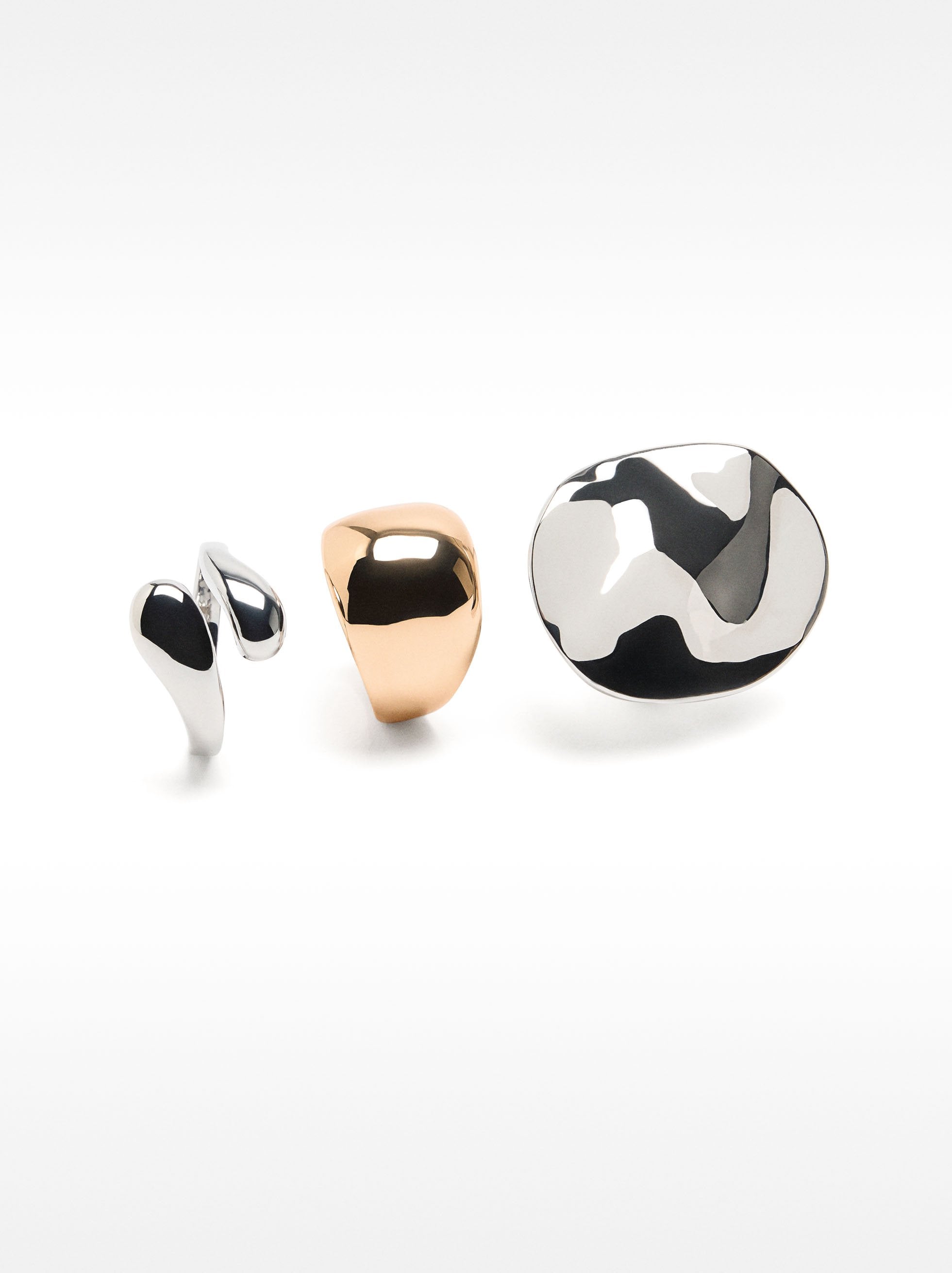 Set De Anillos Bicolor