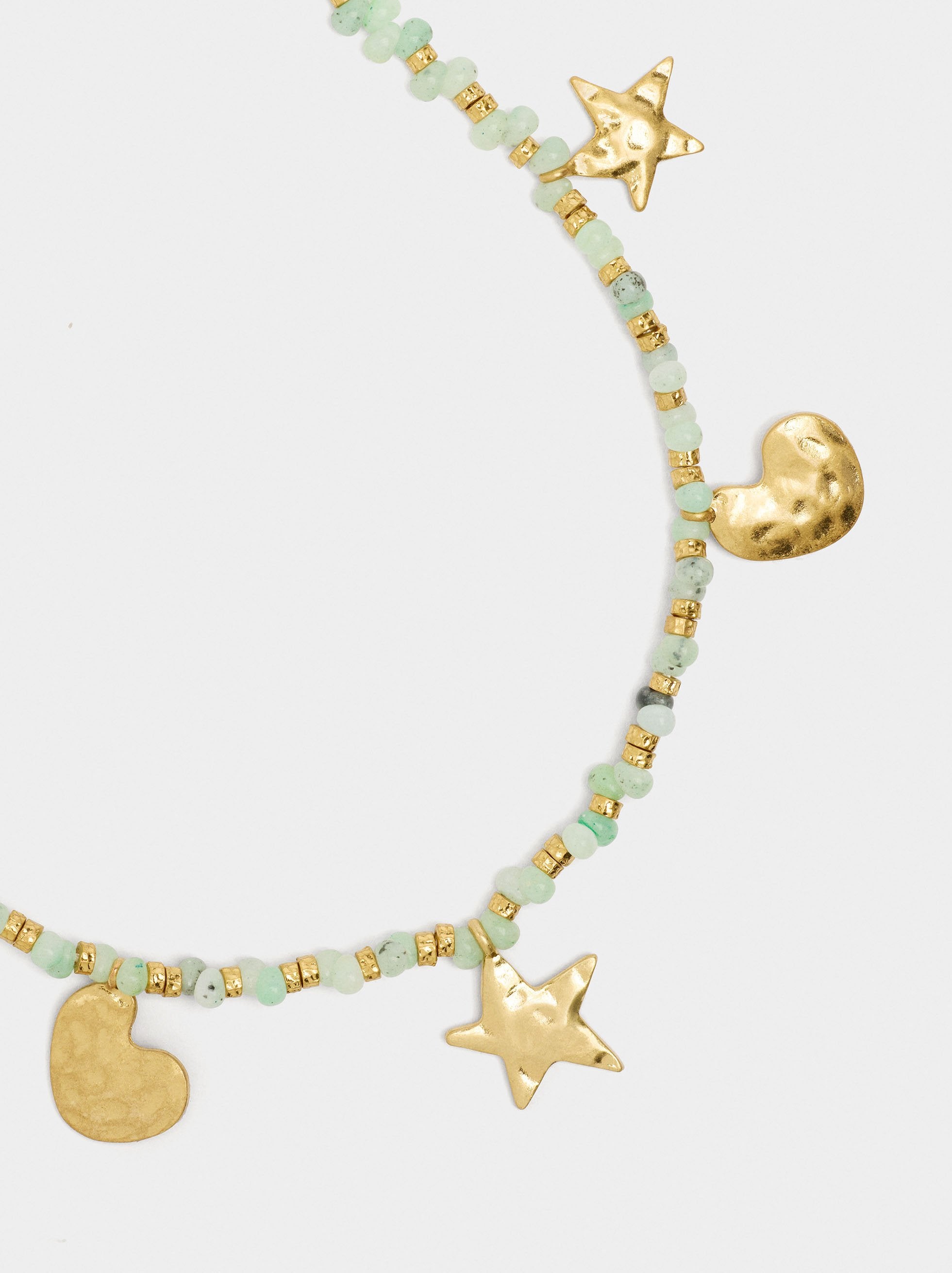 Collar Con Colgantes De Estrella Y Corazón