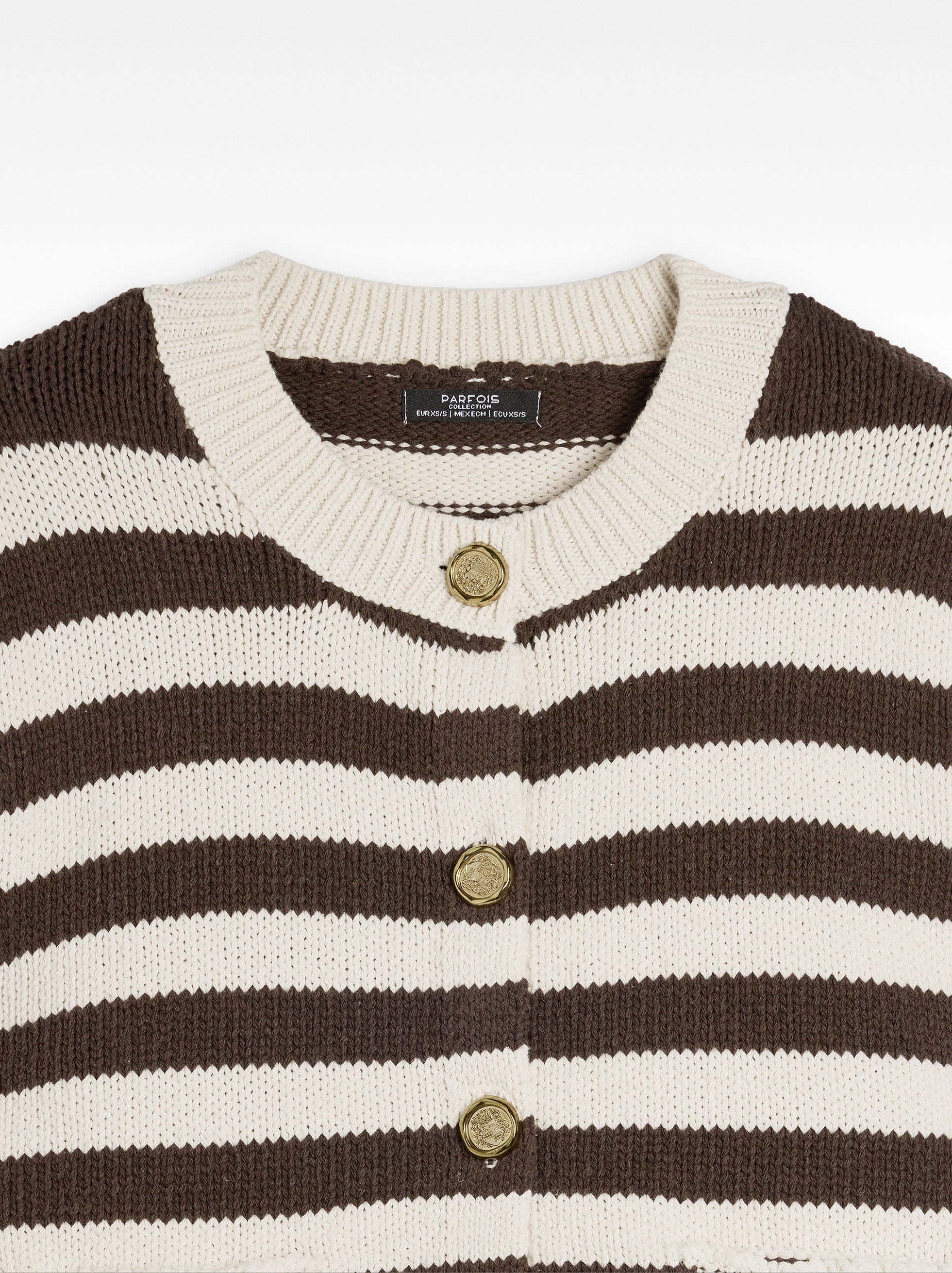 Chaleco De Punto A Rayas