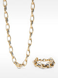 Set De Collar Con Pulsera Bicolor