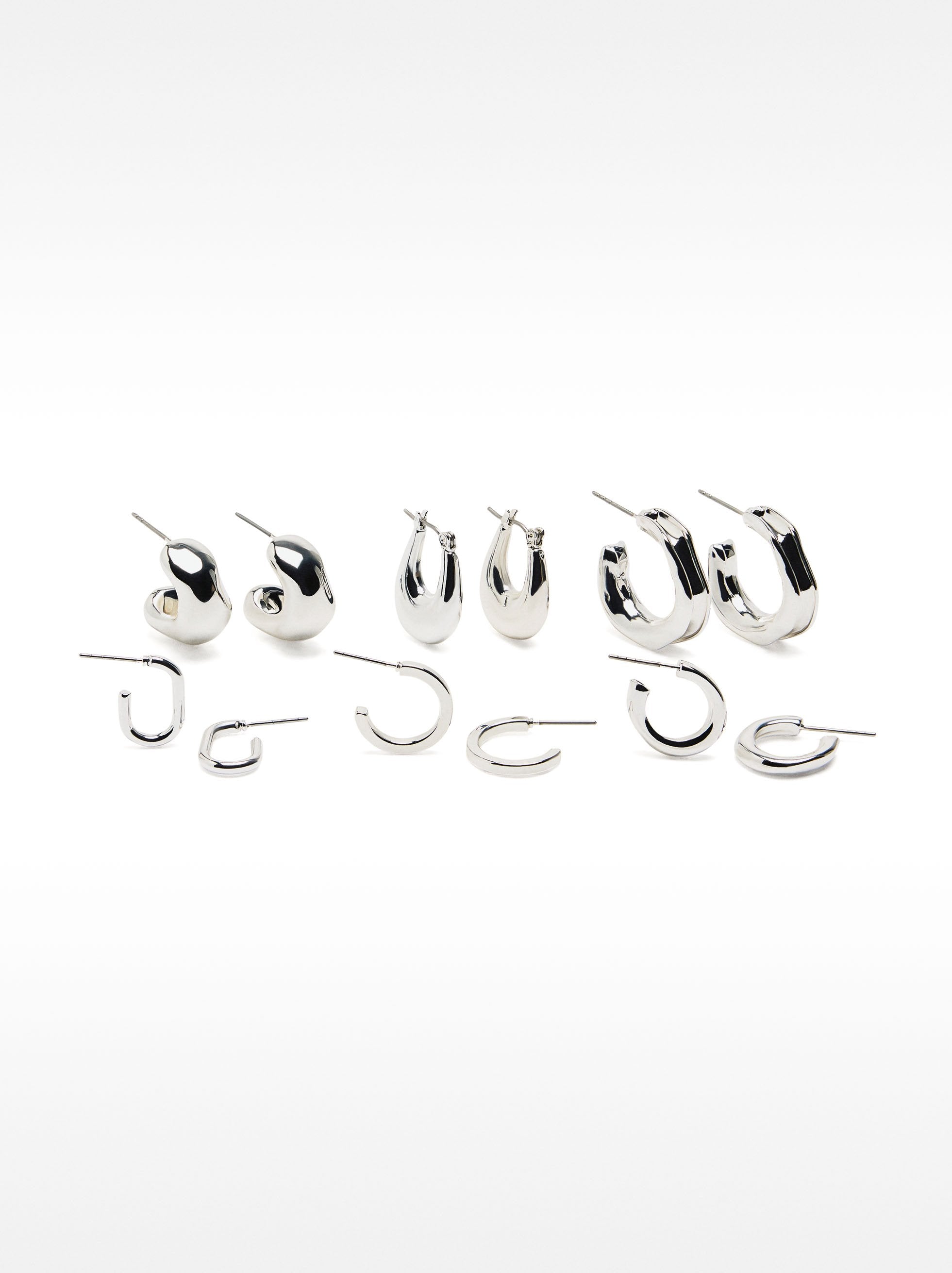 Set De Aros Plateados