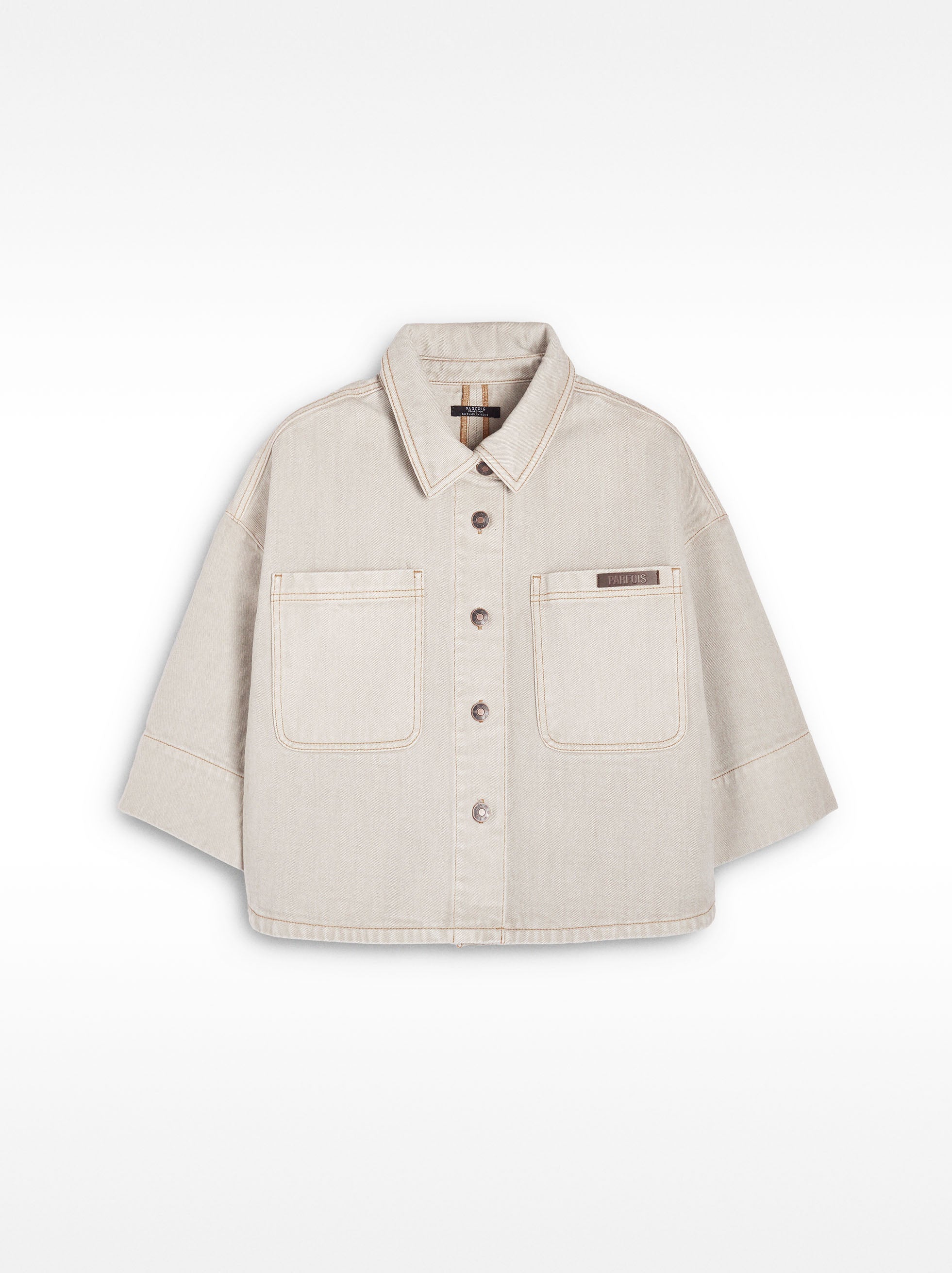 Camisa Denim Con Bolsillos