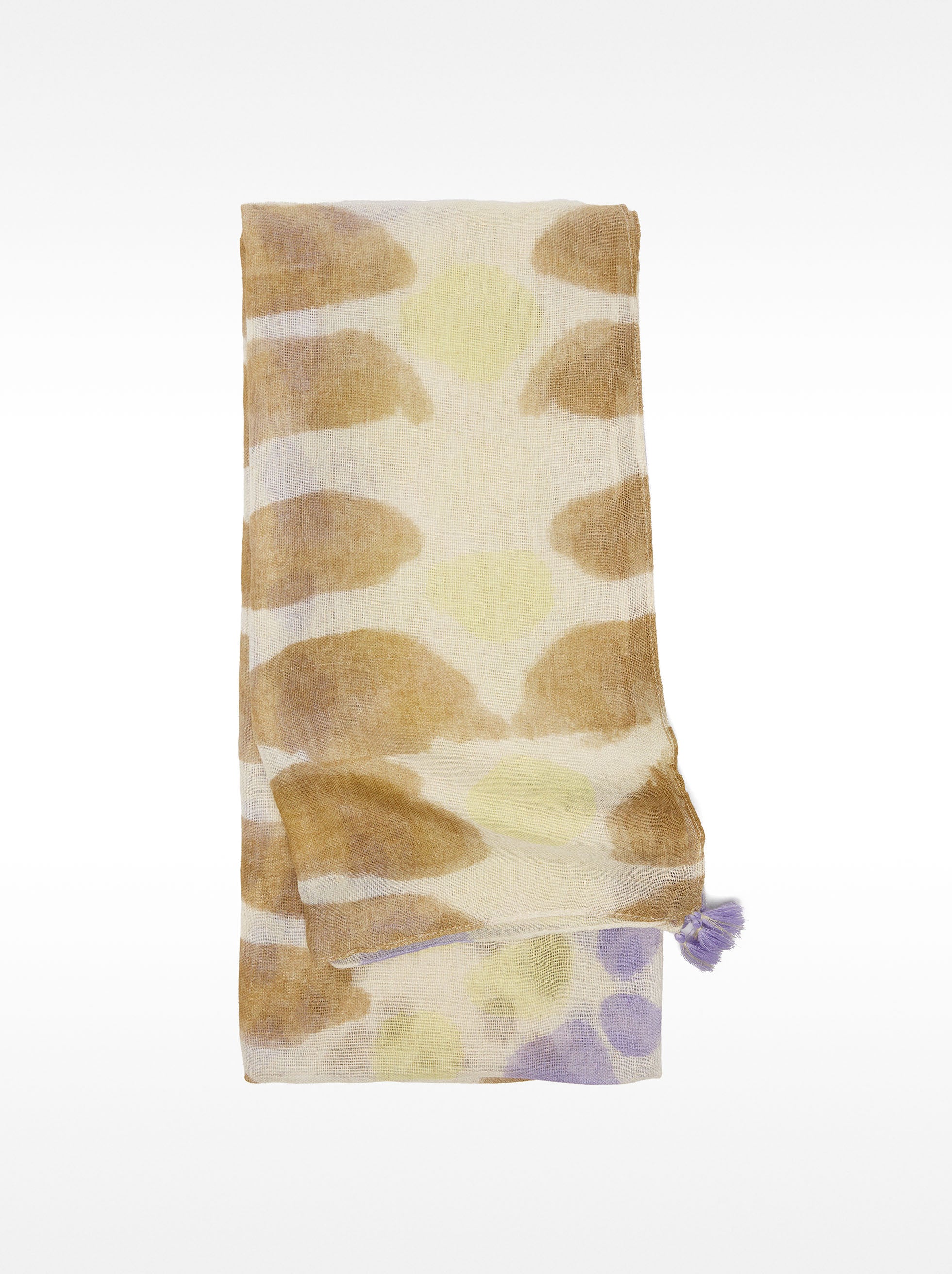 Pañuelo Estampado De Mezcla De Lino