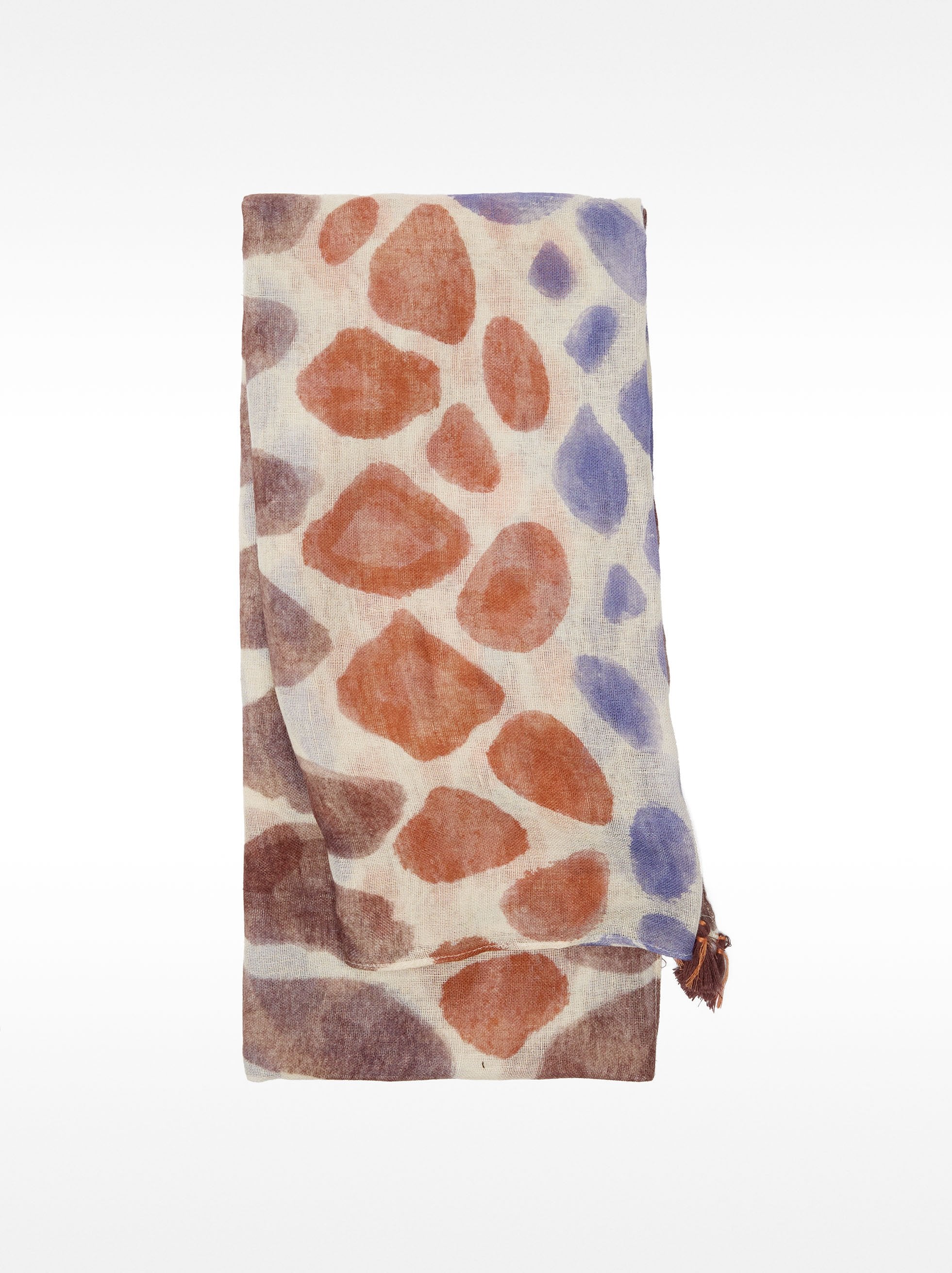 Pañuelo Estampado De Mezcla De Lino