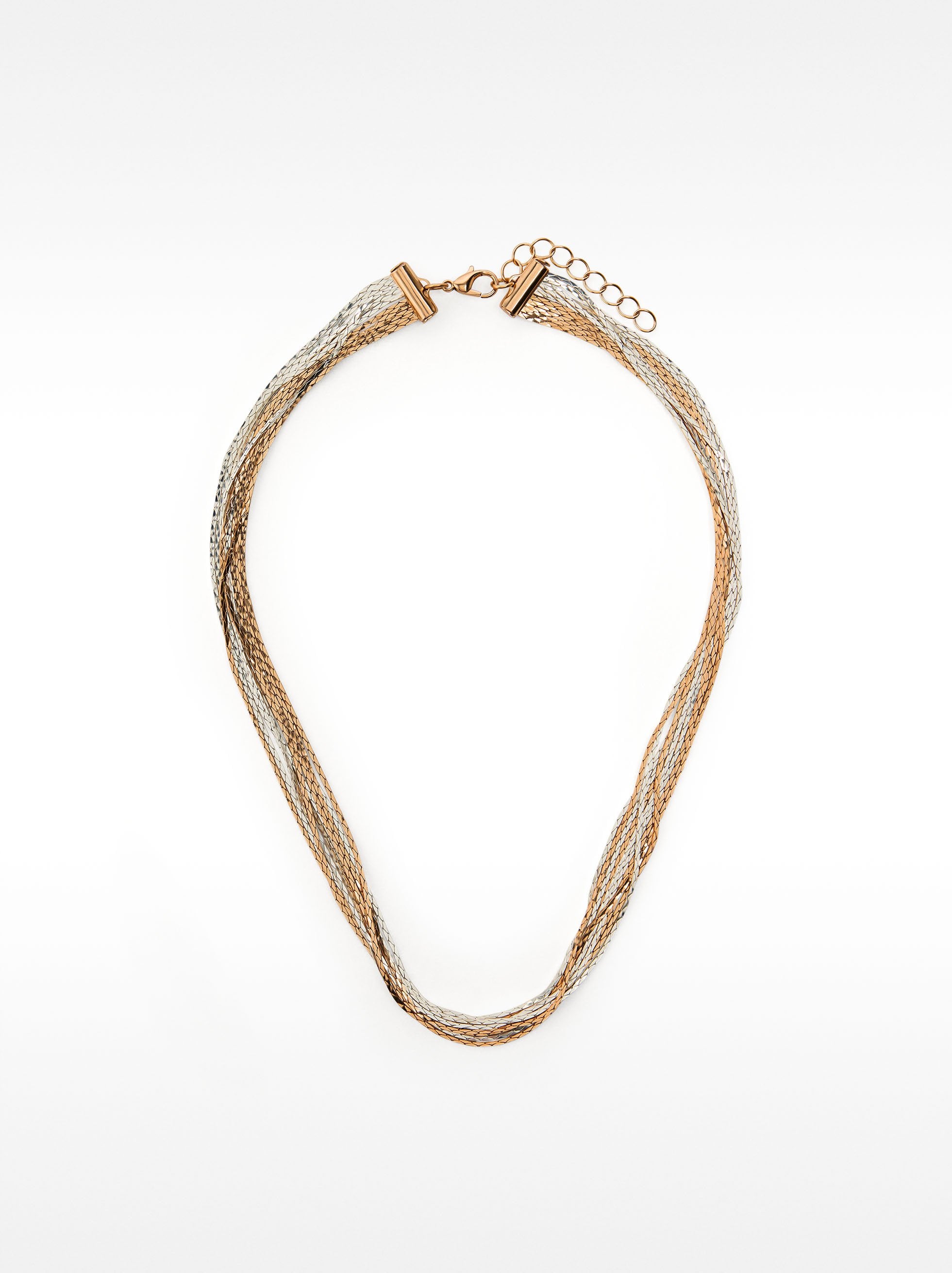 Set De Collar Bicolor Con Pendientes