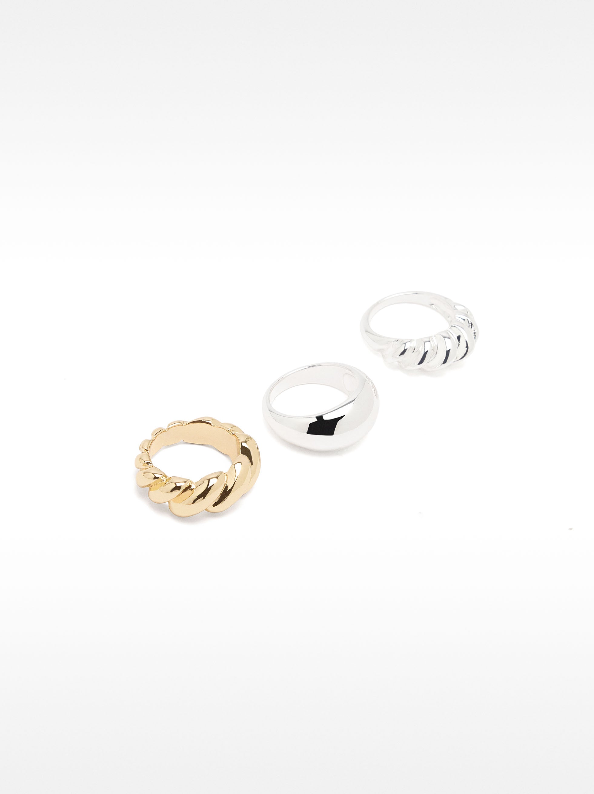 Set De Anillos Bicolor