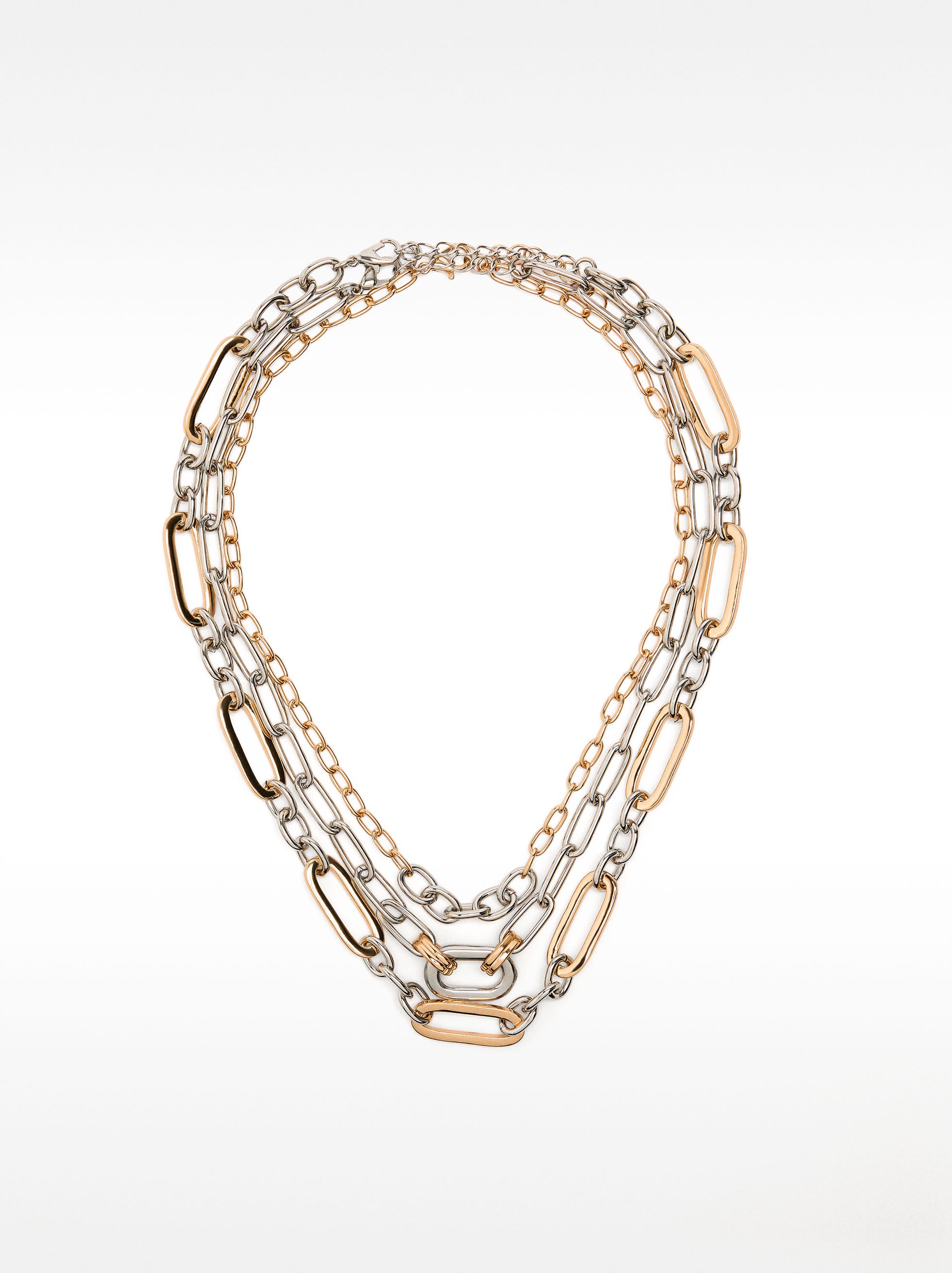 Set De Collares De Eslabones Bicolor