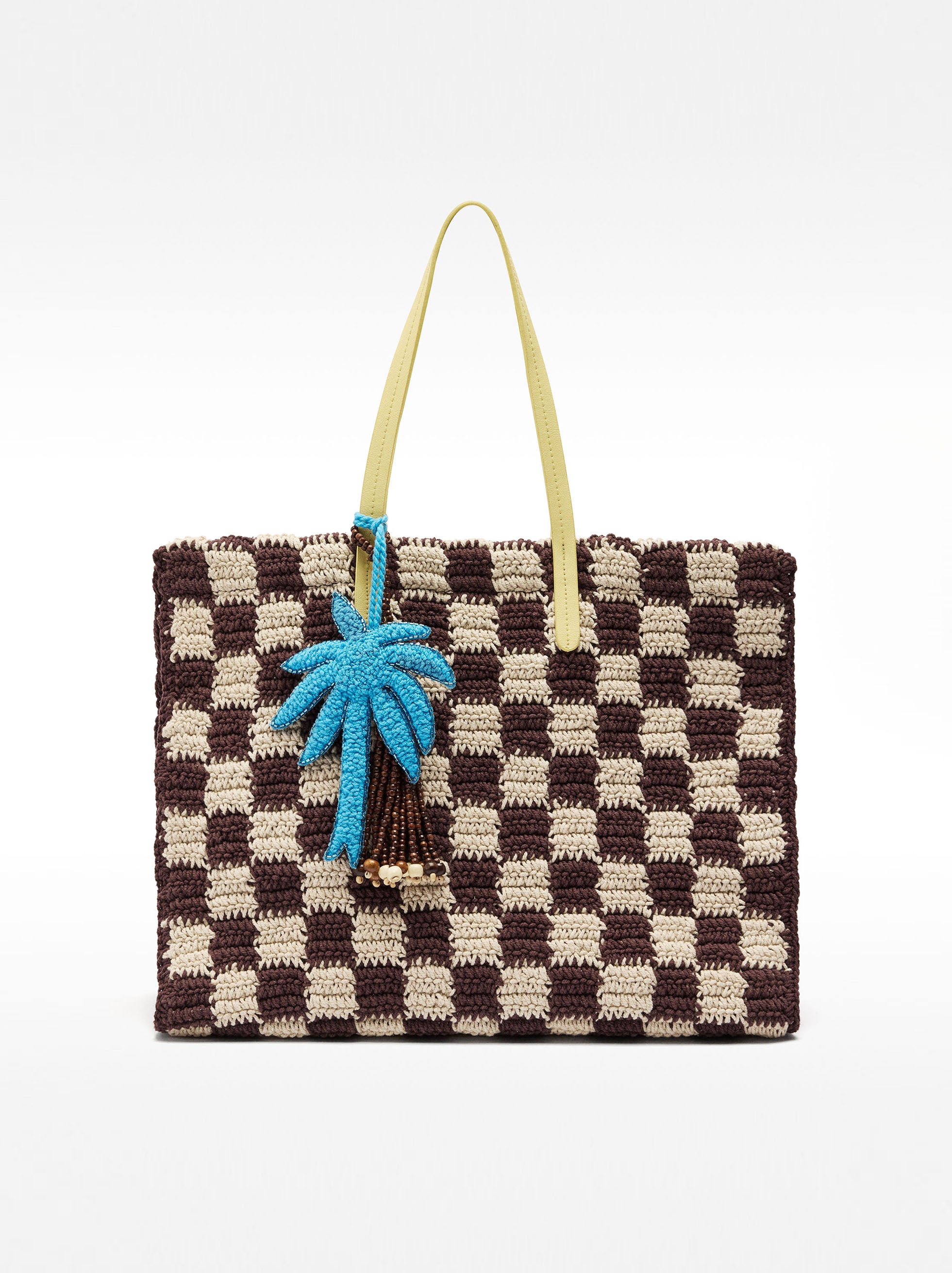 Bolso Shopper De Crochet Con Colgante