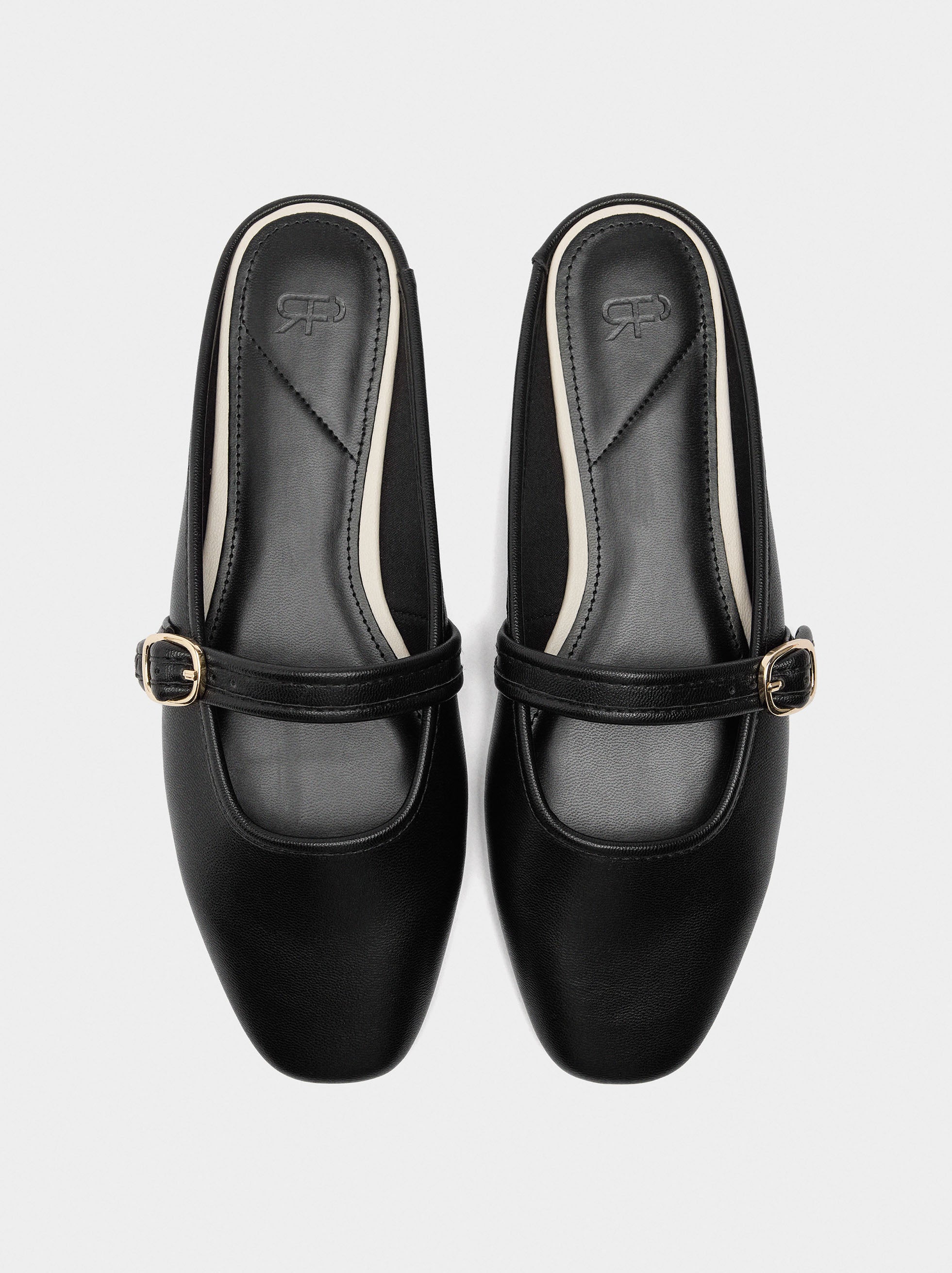 Bailarinas Destalonadas Con Tira Y Hebilla