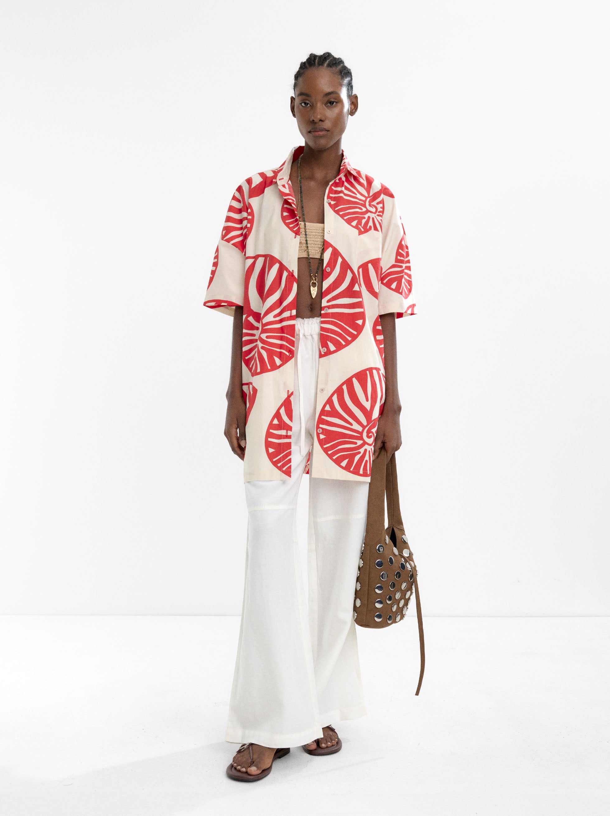 Camisa Estampada 100% Algodón