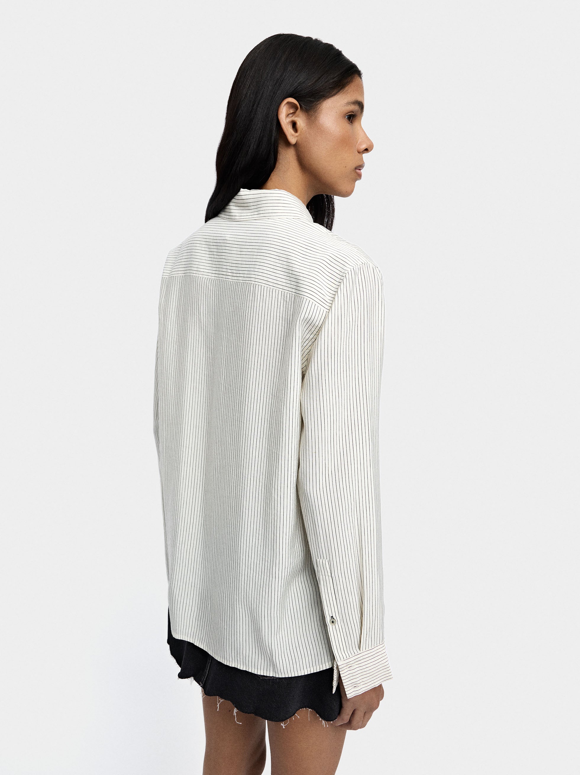 Camisa De Rayas Manga Larga