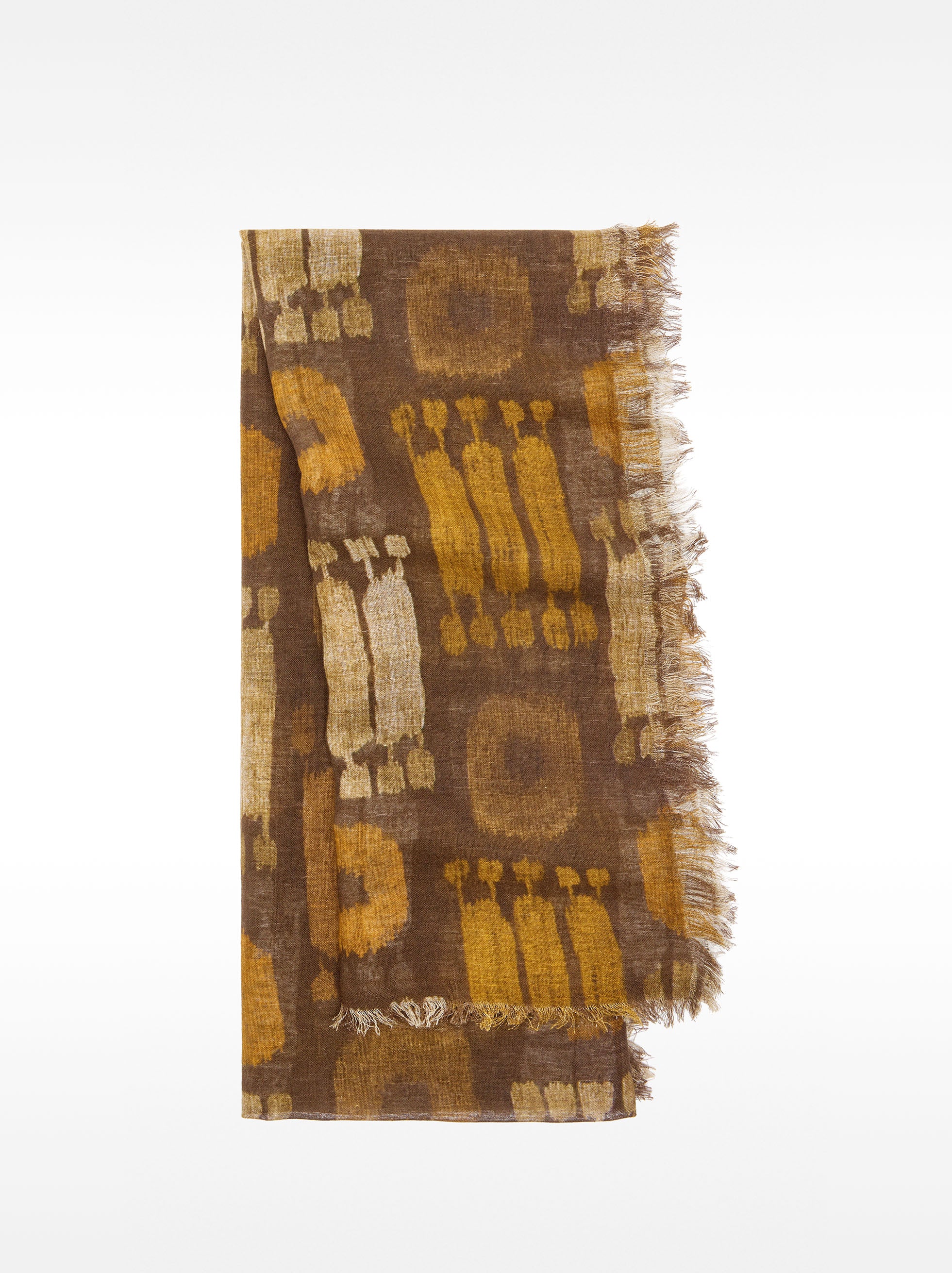 Pañuelo Estampado De Lino Y Algodón