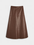Falda Larga Efecto Piel