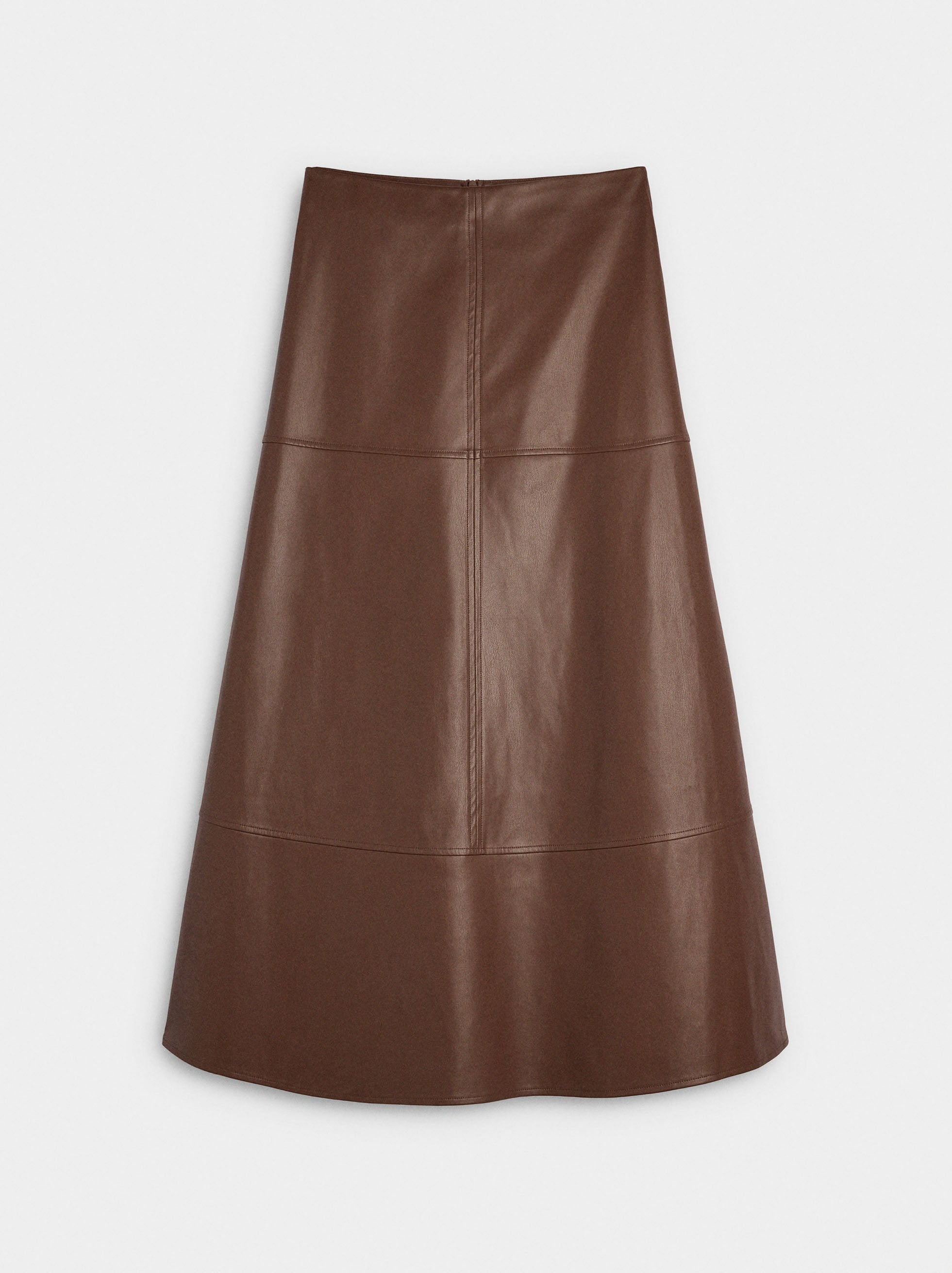 Falda Larga Efecto Piel