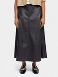 Falda Larga Efecto Piel